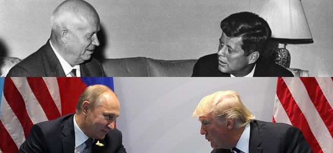 Lideres americanos e soviéticos/russos durante a guerra fria.